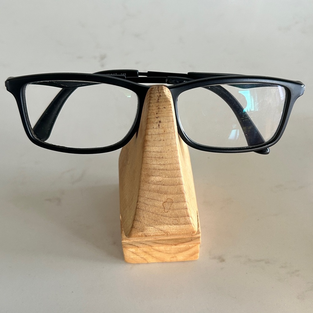 Vintage Natural Wood Glasses Holder